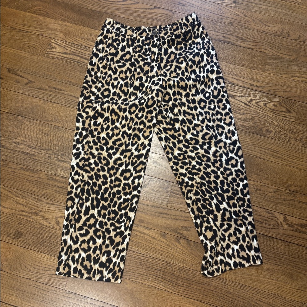J. Crew Leopard cropped Trouser pants